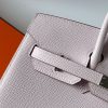 Hermes Birkin 25 Sellier Handmade Bag In Mauve Pale Epsom Calfskin - Image 9