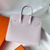 Hermes Birkin 25 Sellier Handmade Bag In Mauve Pale Epsom Calfskin - Image 3