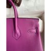 Hermes Birkin 25 Retourne Handmade Bag In Anemone Swift Calfskin - Image 5