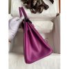 Hermes Birkin 25 Retourne Handmade Bag In Anemone Swift Calfskin - Image 6