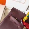 Hermes Birkin 25 Handmade Bag In Burgundy Swift Leather - Image 6