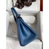 Hermes Birkin 25 Retourne Handmade Bag In Nata Swift Calfskin - Image 6