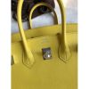 Hermes Birkin 25 Retourne Handmade Bag In Lime Swift Calfskin - Image 3