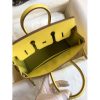 Hermes Birkin 25 Retourne Handmade Bag In Lime Swift Calfskin - Image 7