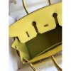 Hermes Birkin 25 Retourne Handmade Bag In Lime Swift Calfskin - Image 8