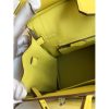 Hermes Birkin 25 Retourne Handmade Bag In Lime Swift Calfskin - Image 9