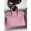 Hermes Birkin 25 Retourne Handmade Bag In Mauve Sylvestre Swift Calfskin - Image 2