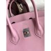 Hermes Birkin 25 Retourne Handmade Bag In Mauve Sylvestre Swift Calfskin - Image 3