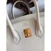 Hermes Birkin 25 Retourne Handmade Bag In Nata Swift Calfskin - Image 3