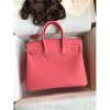 Hermes Birkin 25 Retourne Handmade Bag In Rose Lipstick Swift Calfskin - Image 2