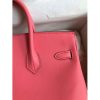 Hermes Birkin 25 Retourne Handmade Bag In Rose Lipstick Swift Calfskin - Image 5