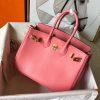 Hermes Birkin 25 Handmade Bag In Rose Lipstick Swift Leather - Image 4