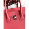 Hermes Birkin 25 Retourne Handmade Bag In Rose Lipstick Swift Calfskin - Image 3