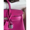 Hermes Birkin 25 Retourne Handmade Bag In Rose Purple Swift Calfskin - Image 4