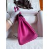 Hermes Birkin 25 Retourne Handmade Bag In Rose Purple Swift Calfskin - Image 6