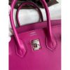 Hermes Birkin 25 Retourne Handmade Bag In Rose Purple Swift Calfskin - Image 3