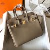 Hermes Birkin 25 Handmade Bag In Taupe Swift Leather - Image 3