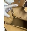 Hermes Birkin 25 Handmade Bag In Toile & Chai Epsom Leather - Image 9