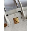 Hermes Birkin 35CM Retourne Handmade Bag In Craie Clemence Leather - Image 5