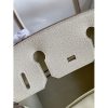 Hermes Birkin 35CM Retourne Handmade Bag In Craie Clemence Leather - Image 7