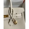 Hermes Birkin 30CM Retourne Handmade Bag In Craie Epsom Calfskin - Image 3