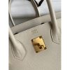 Hermes Birkin 30CM Retourne Handmade Bag In Craie Epsom Calfskin - Image 6