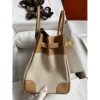 Hermes Birkin 30 Handmade Bag In Toile & Chai Epsom Leather - Image 5