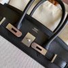 Hermes Birkin 30 Handmade Bag In Toile & Black Swift Leather - Image 7