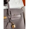 Hermes Birkin 30cm 35cm Bag In Etain Epsom Leather - Image 4