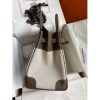 Hermes Birkin 35 Handmade Bag In Toile & Taupe Clemence Leather - Image 5