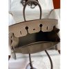 Hermes Birkin 35 Handmade Bag In Toile & Taupe Clemence Leather - Image 7