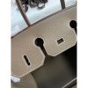 Hermes Birkin 35 Handmade Bag In Toile & Taupe Clemence Leather - Image 8