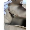 Hermes Birkin 35 Handmade Bag In Toile & Taupe Clemence Leather - Image 9