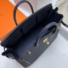 Hermes Navy Blue Clemence Birkin 40cm Handmade Bag - Image 4