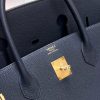 Hermes Navy Blue Clemence Birkin 40cm Handmade Bag - Image 3
