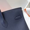Hermes Navy Blue Clemence Birkin 40cm Handmade Bag - Image 6