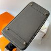 Hermes Birkin 40 Retourne Handmade Bag In Etain Clemence Leather - Image 9