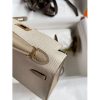 Hermes Kelly Mini II Sellier Bicolor Handmade Bag in Craie and Trench Epsom Calfskin - Image 7