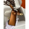 Hermes Kelly Mini II Sellier Bicolor Handmade Bag in Black and Gold Epsom Calfskin - Image 6