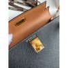 Hermes Kelly Mini II Sellier Bicolor Handmade Bag in Black and Gold Epsom Calfskin - Image 8