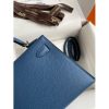 Hermes Kelly Mini II Sellier Handmade Bag In Blue Agate Epsom Calfskin - Image 6