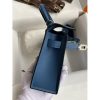 Hermes Kelly Mini II Sellier Handmade Bag In Blue Agate Epsom Calfskin - Image 9