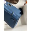 Hermes Kelly Mini II Sellier Handmade Bag In Blue Agate Epsom Calfskin - Image 8