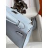 Hermes Kelly Mini II Sellier Handmade Bag In Blue Brume Epsom Calfskin - Image 8