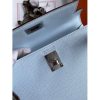 Hermes Kelly Mini II Sellier Handmade Bag In Blue Brume Epsom Calfskin - Image 3