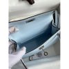 Hermes Kelly Mini II Sellier Handmade Bag In Blue Brume Epsom Calfskin - Image 7