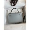 Hermes Kelly Mini II Sellier Handmade Bag In Blue Glacier Epsom Calfskin - Image 2