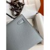 Hermes Kelly Mini II Sellier Handmade Bag In Blue Glacier Epsom Calfskin - Image 6