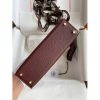 Hermes Kelly Mini II Sellier Handmade Bag In Bordeaux Epsom Calfskin - Image 4