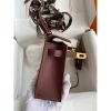 Hermes Kelly Mini II Sellier Handmade Bag In Bordeaux Epsom Calfskin - Image 6